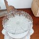 Glass fruit bowl on foot