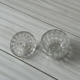 Chiseled crystal sugar bowl