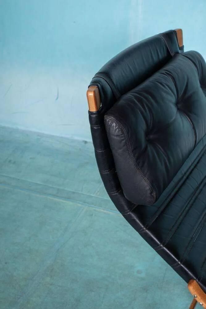 Design lounge armchair & ottoman 70s Bruno Mathsson Pernilla