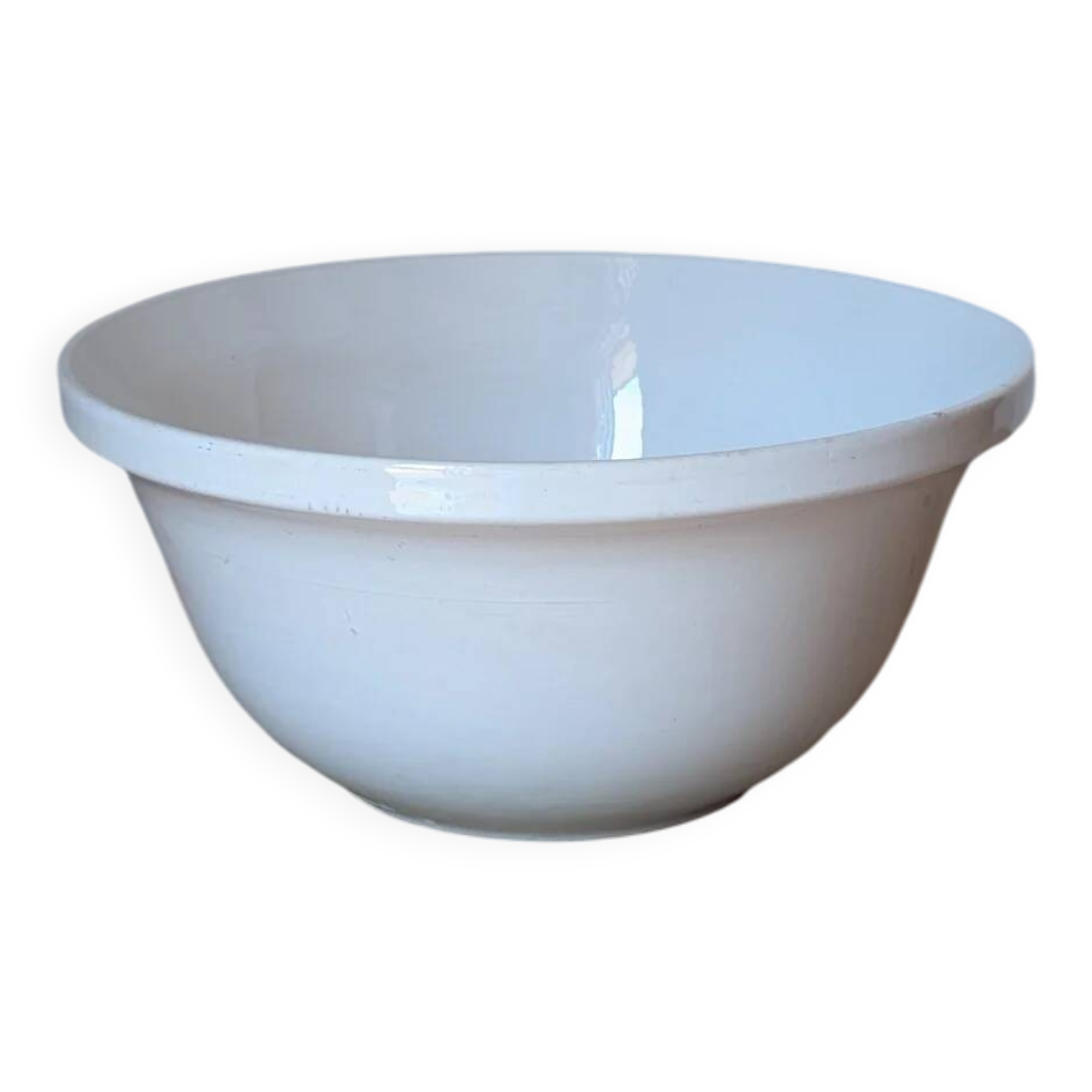 White salad bowl