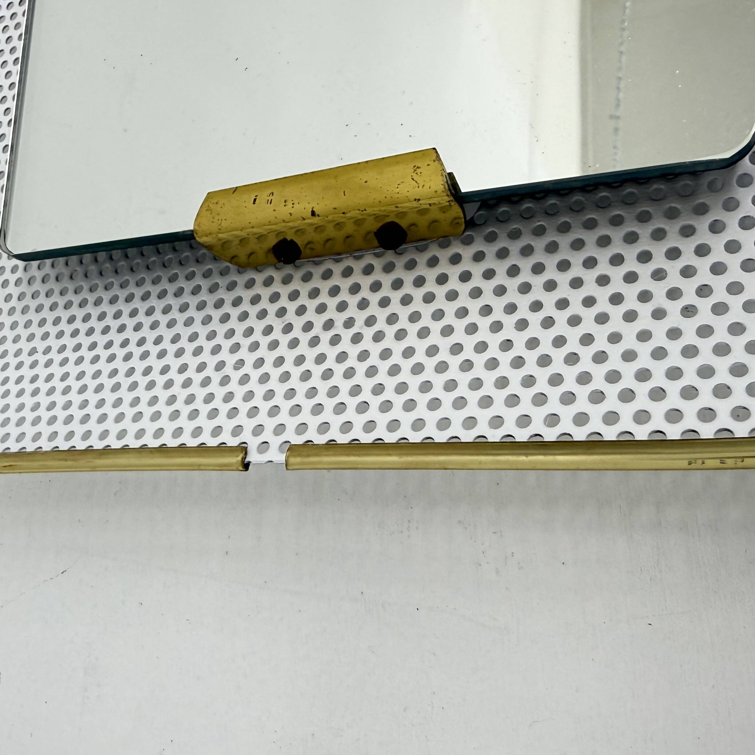 Mid-Century design perforated metal mirror , 1950s
