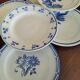8 French earthenware dinner plates (Gien Sarreguemines Digoin Moulin des Loups Orchies)
