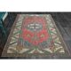 1970s Vintage Turkish Handmade Wool & Cotton Pink Area Rug 155x209