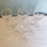 6 verres à vin en cristal