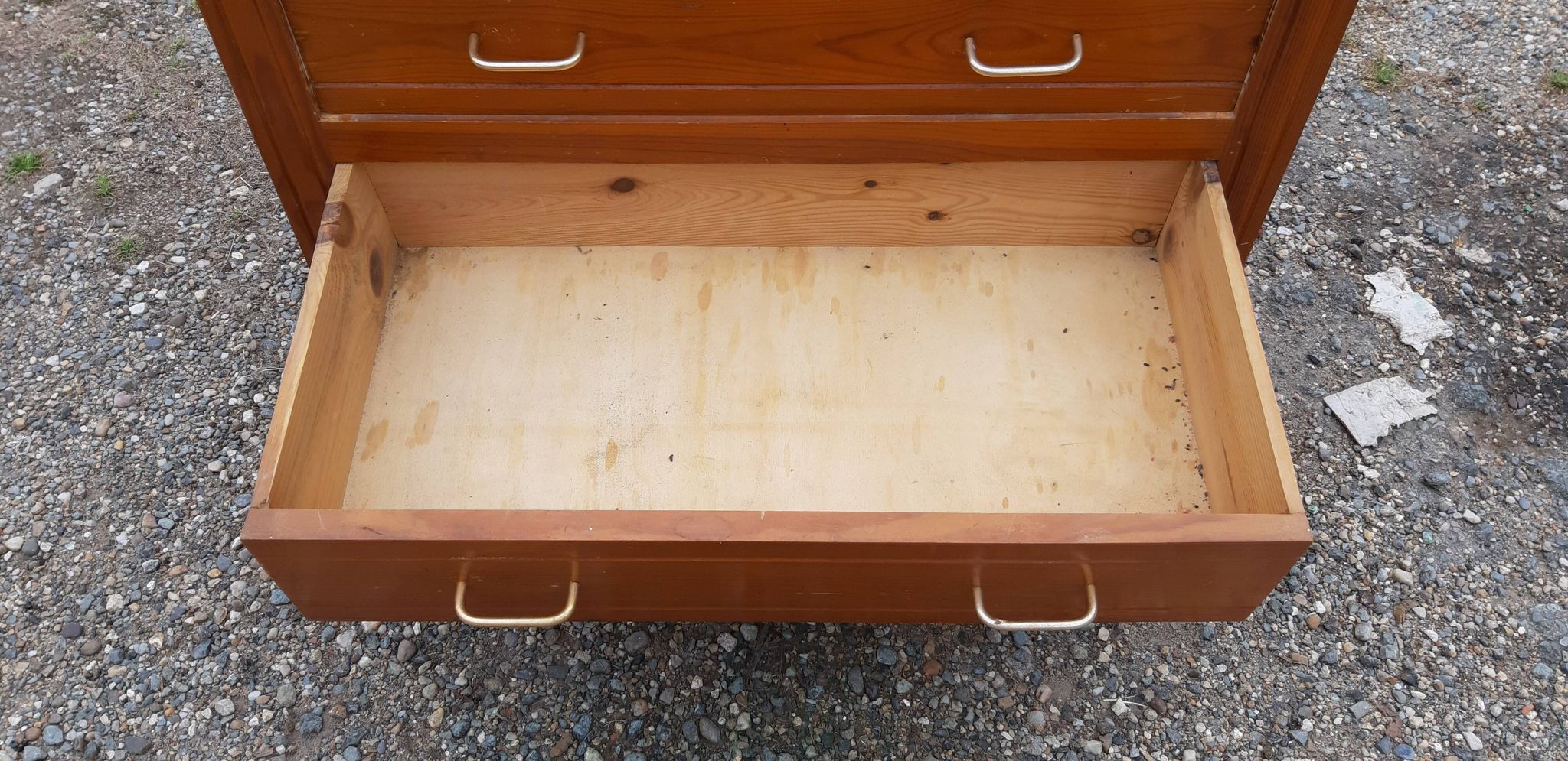 Vintage chest of drawers of the 50s in wood