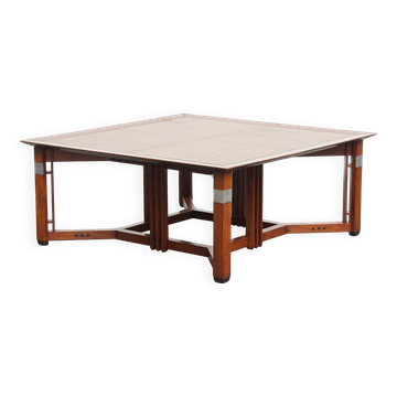 Grande table basse carrée Art Déco