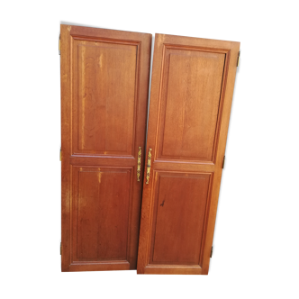 Pair of oak cabinet doors