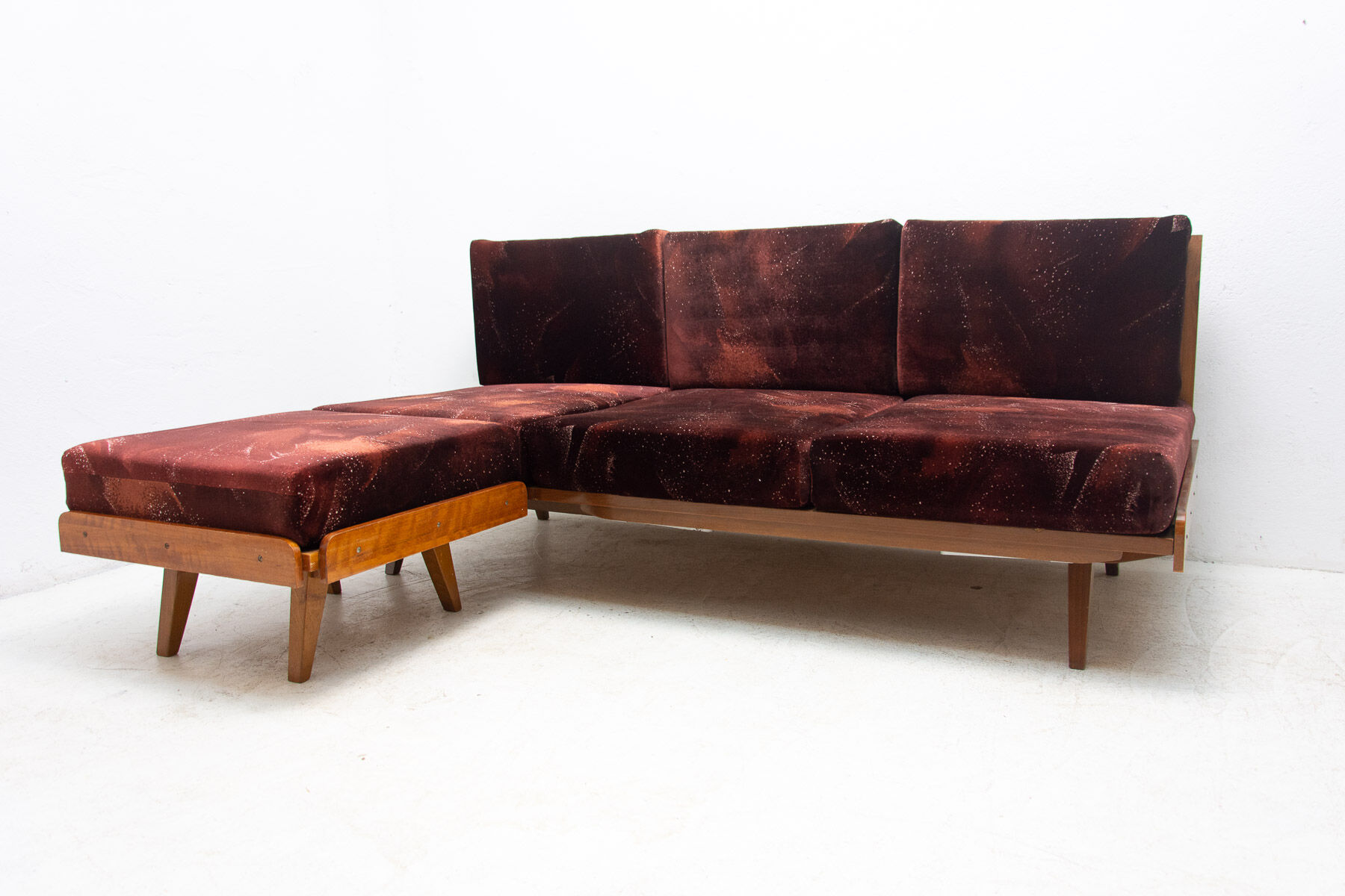 Midcentury Corner Folding Sofa by František Jirák for Tatra Nábytok, 1960s, CZ