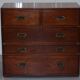 Commode de campagne estampillée Army & Navy C.S.L avec bureau rabattable