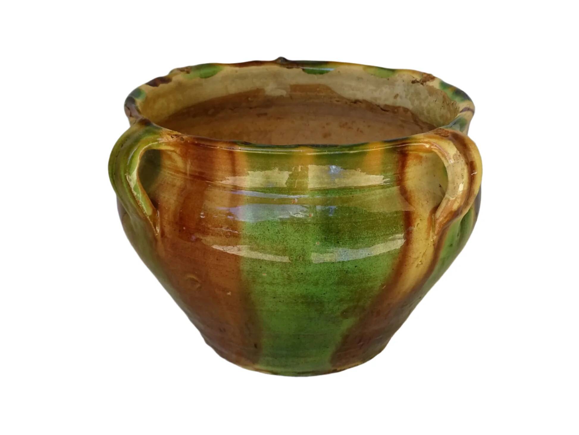 Jardinière antique française en terre cuite de Castelnaudary