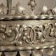 Antique medieval wrought iron chandelier from a German castle.