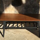 Scandinavian coffee table teak plating - 1960