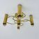 Vintage mid-century modern brass ceiling lamp Leola flushmount by Sciolari, Germany, 1970s