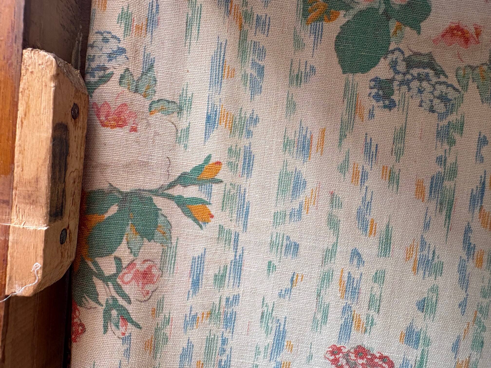 /Art Deco wardrobe with mirror in carved solid oak from the 20s/30s