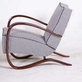 Grey Halabala armchair made in 1930s Czechia by Up Zavody