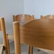 Set de 6 chaises empilables en hêtre et jute