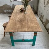 Vintage guinguette table 230 cm green