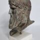 Bust of Poseidon in patinated plaster on plaster base,