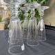 6 Champagne Flutes – 19th Century Cut Crystal – Baccarat/St.Louis