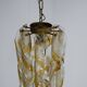 Pair of vintage Torciglione Murano glass chandelier by Mazzega. Italy 1970s