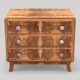 Commode art déco ronce de noyer brut
