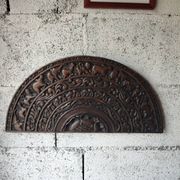 Carved wooden fronton mural – Asian craftsmanship