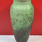 Vintage art deco glass paste, signed lorrain h 12 cm