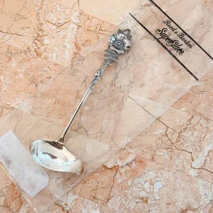 Reed & Barton silver-plated sauce spoon Harlequin