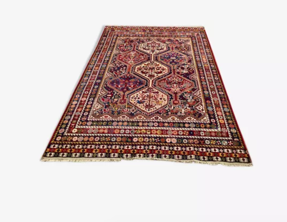 Ancient Persian carpet hand-knotted 299x197cm