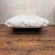 Armchair and ottoman Marsala in white leather by Michel Ducaroy for Ligne Roset