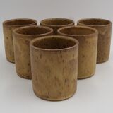 Series 6 vintage old stoneware glasses
