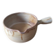 Glazed stoneware fondue pot