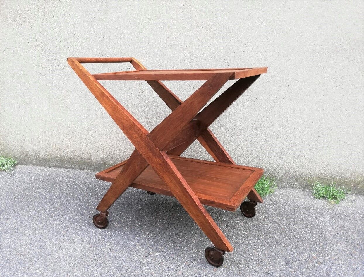 Solid oak serving table 1950s