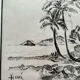 Ink drawing, The leeward coast, Jeannine Hervé