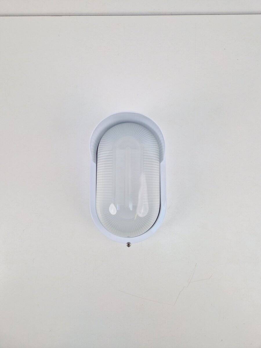 Vintage Outdoor Wall Lamp in Metal and Glass by Simes, Italy, 1970s
