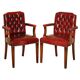 Vintage Gainsborough Chesterfield leather armchairs