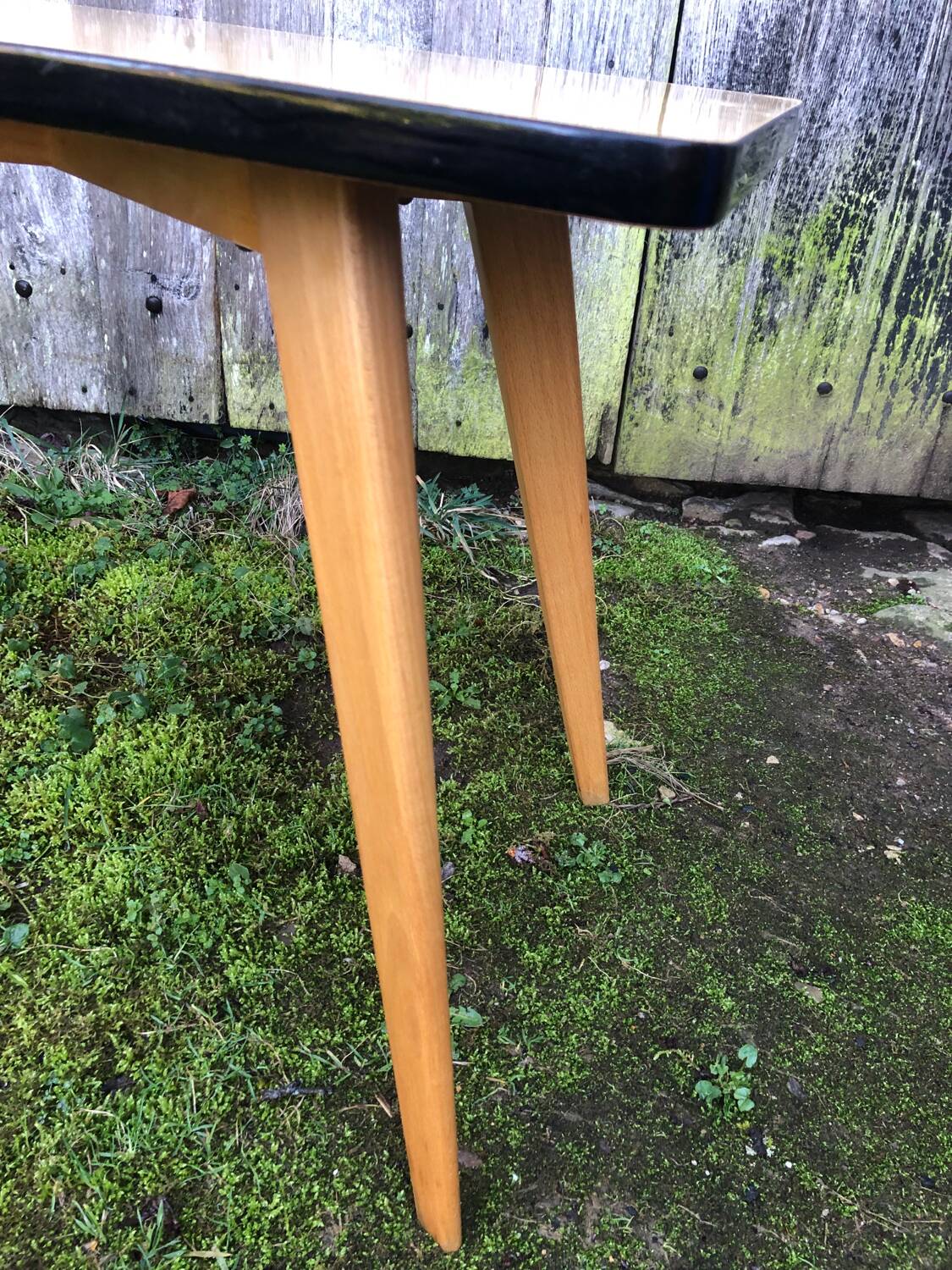 Formica and wood coffee table