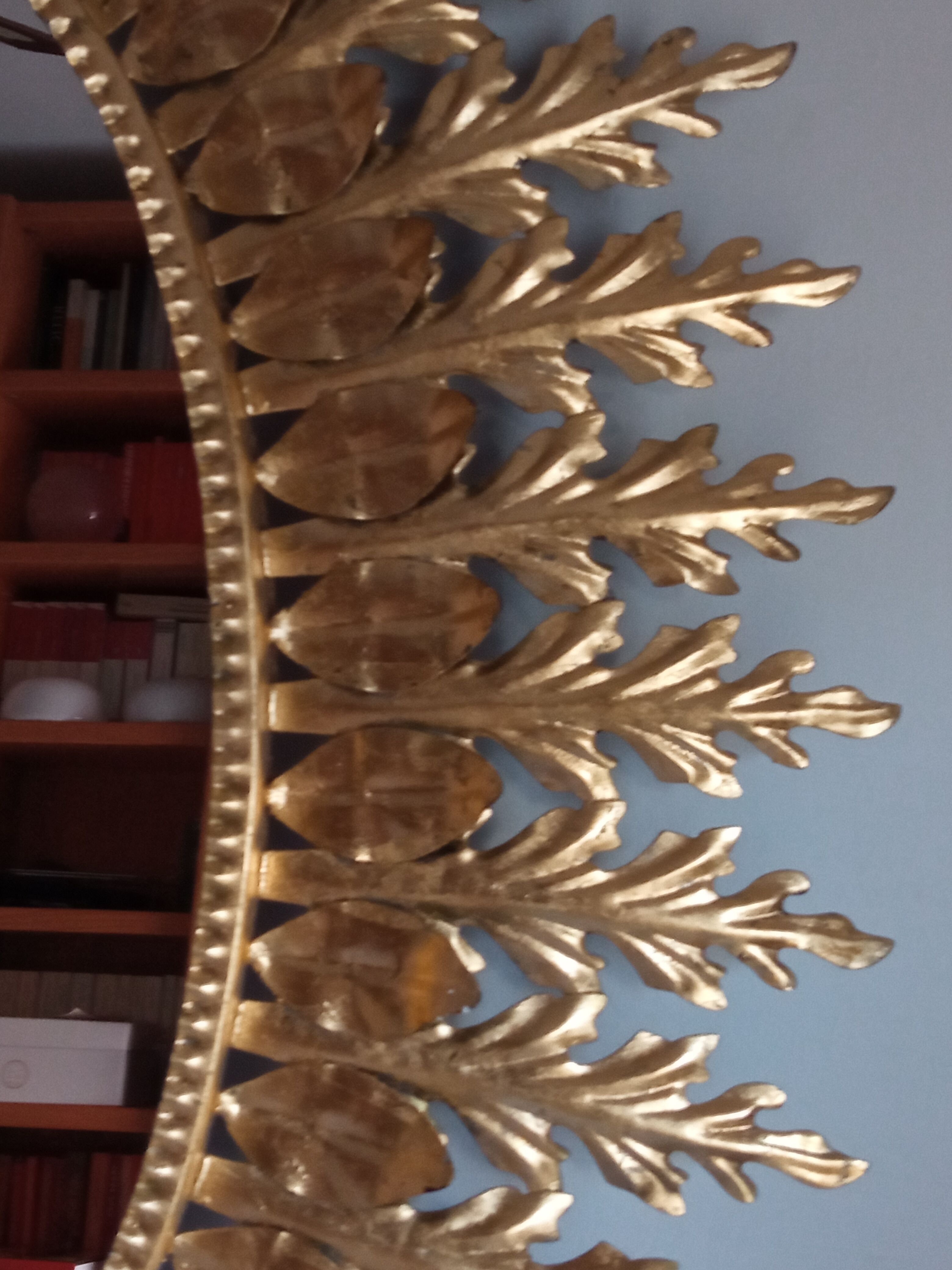 Vintage golden sun mirror