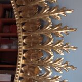 Vintage golden sun mirror