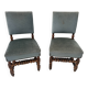 Pair of Louis XIII style twisted oak chairs from the 19th century.