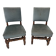 Pair of Louis XIII style twisted oak chairs from the 19th century.