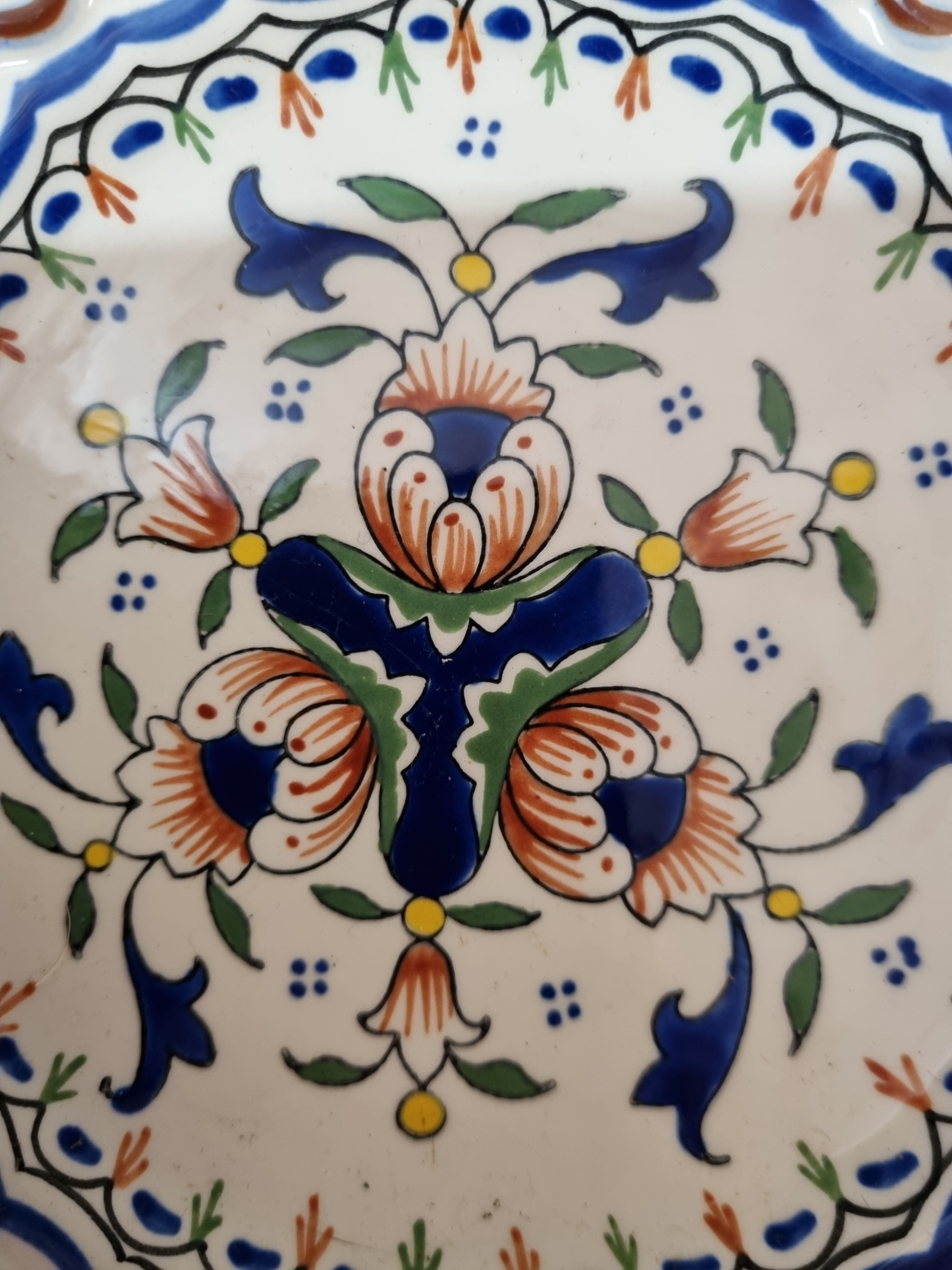 Ceramic plate of Rouen, 1950