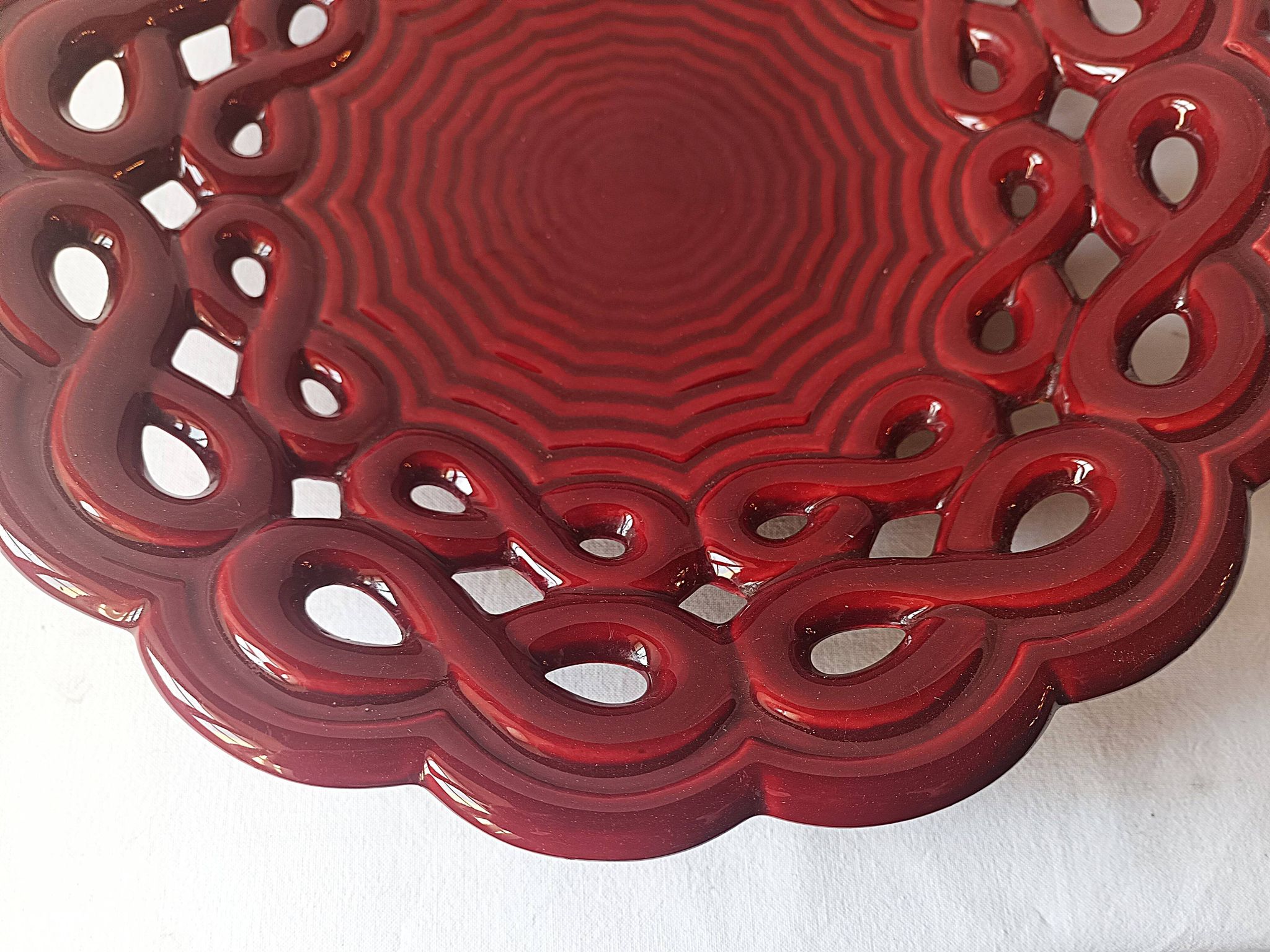 Saint Clément ceramic plate bowl barbotine fruit bowl