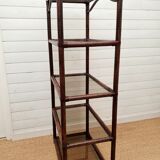 Étagère Roche Bobois,  bambou et verre fumé 1970