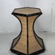 Table d'appoint en rotin et bambou de style Régence en palmier côtier, France, années 1970