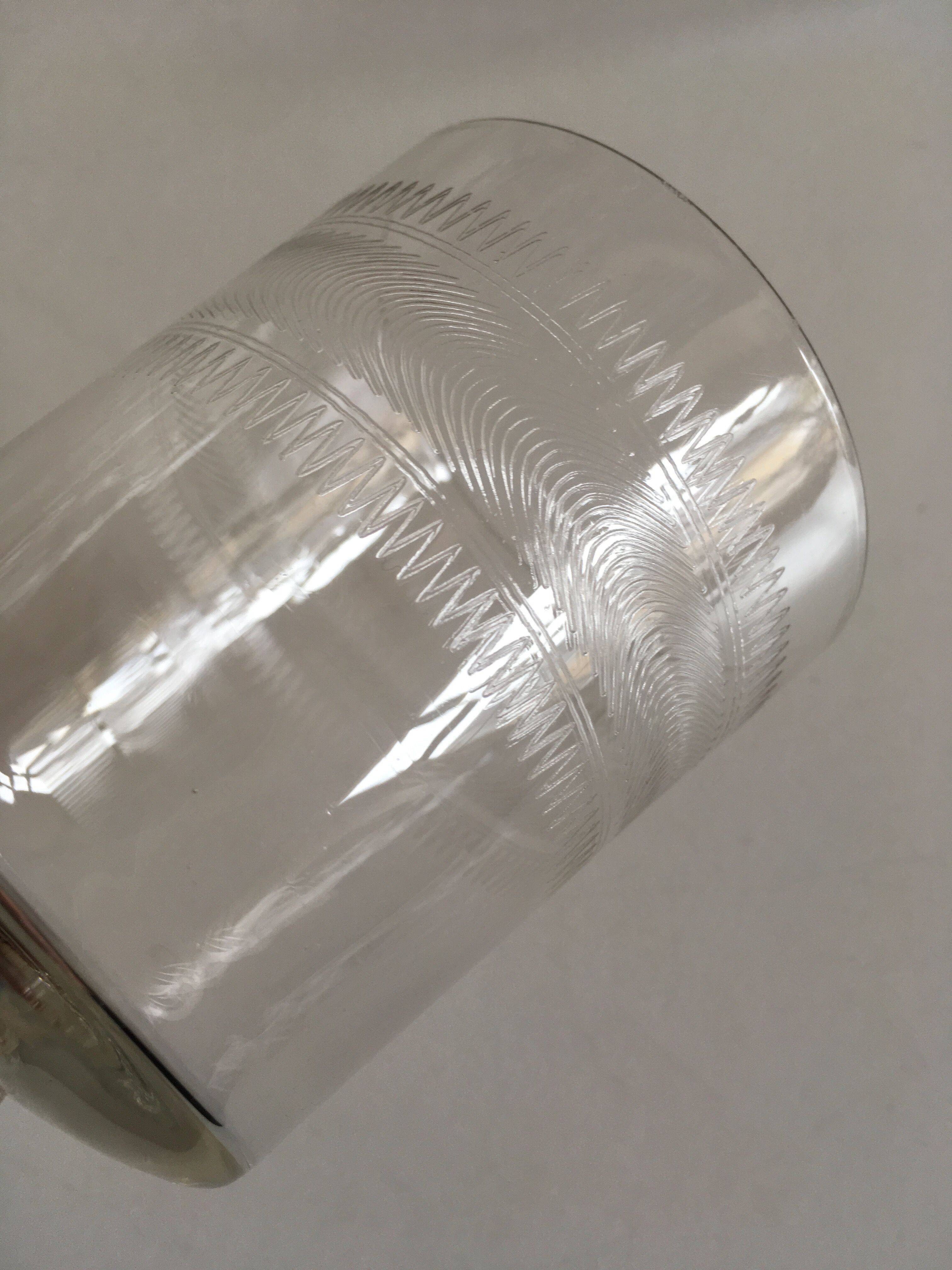 set of 9 serious roll 19th zigzag water glasses