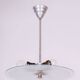 Bauhaus Chandelier in Chrome, Steel and Frosted Glass, Czech, 1930s