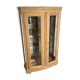 Louis-Philippe display case in stripped solid wood