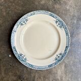 Longchamp flat plate in iron earth, “Lily” service