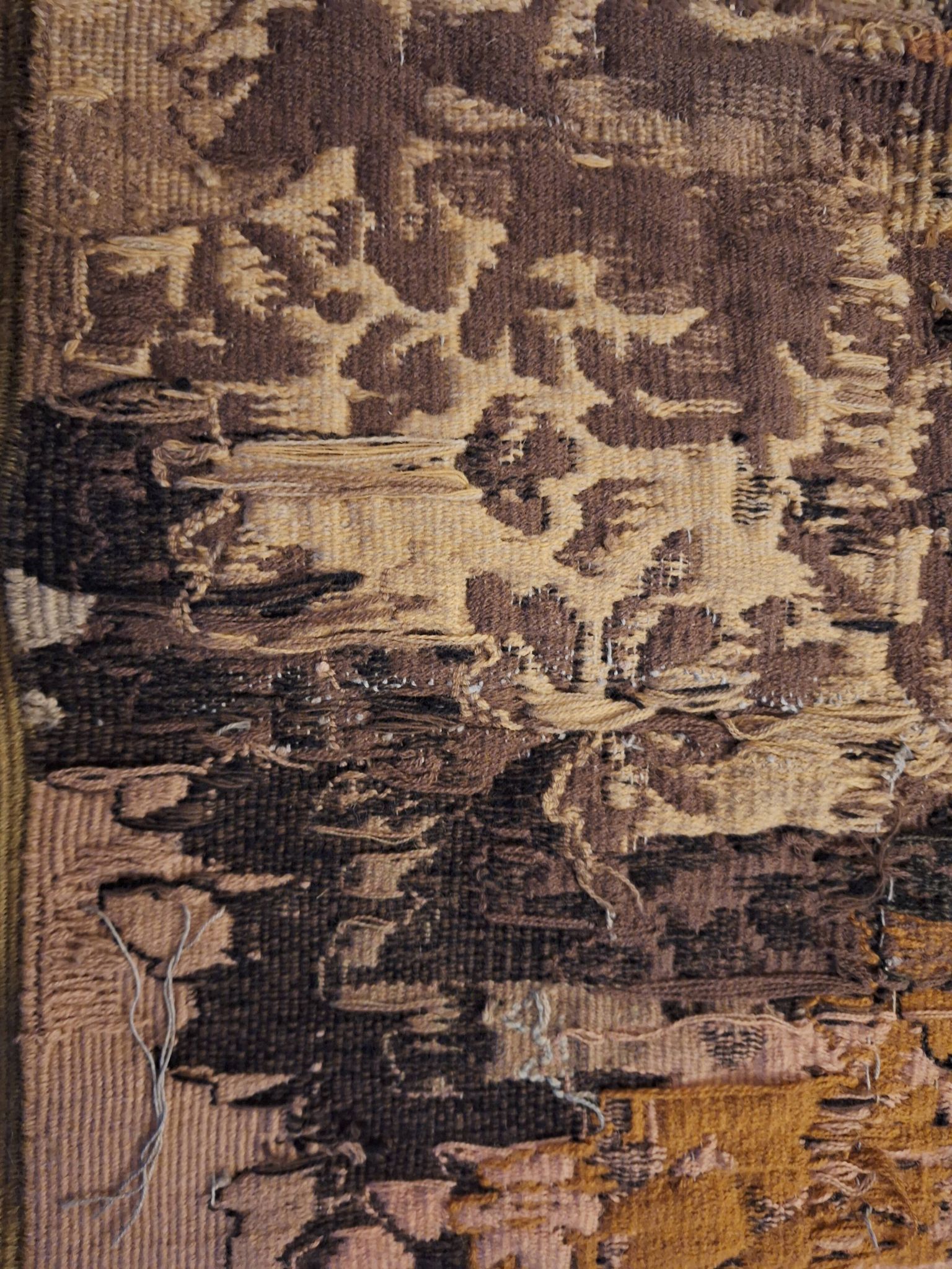Tapisserie de laine "Verdure Flamande" de la manufacture Robert Four